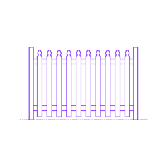 Buildings Fences Picket Fence French Gothic Engraving Svg Design, Free Vectors File
